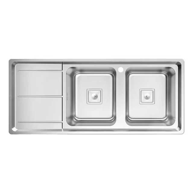 سینک ظرفشویی استیل توکار دو لگنه میکس پلاس مدل 8092-S45 102475630