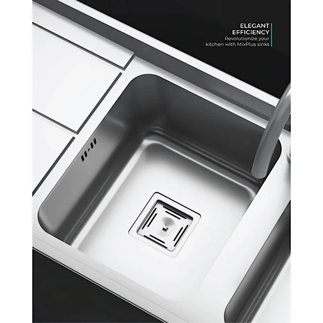سینک ظرفشویی استیل توکار دو لگنه میکس پلاس مدل 8092-S45 102475631